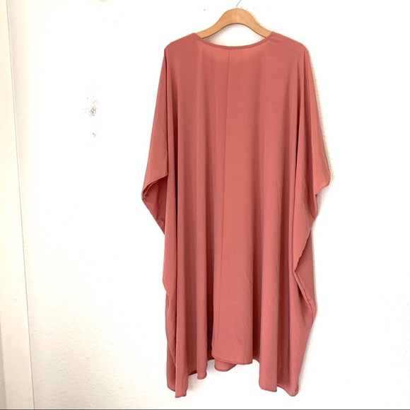 Mimu Maxi Cacade Square Dress Rose One Size Drapes - Picture 5 of 12